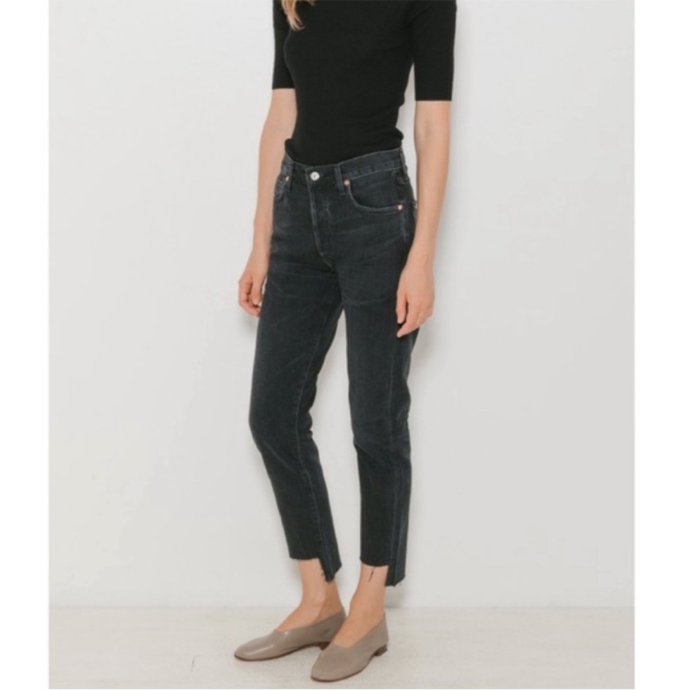 Citizens of Humanity Liya Hi-Lo Hem Jeans Classic Fit - Black